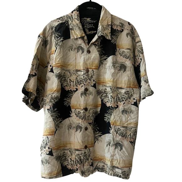 Jamaica Jaxx 100% washable silk Hawaiian shirt size large - Picture 1 of 9